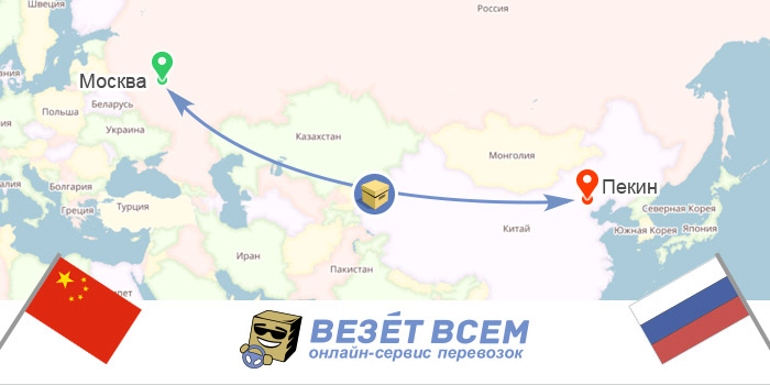 Перевезення вантажів з Китаю в Росію