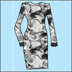 Побудова простої викрійки жіночого плаття, що облягає - футляр, з довгим рукавом