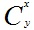 - число поєднань з x по y (біноміальний коефіцієнт)