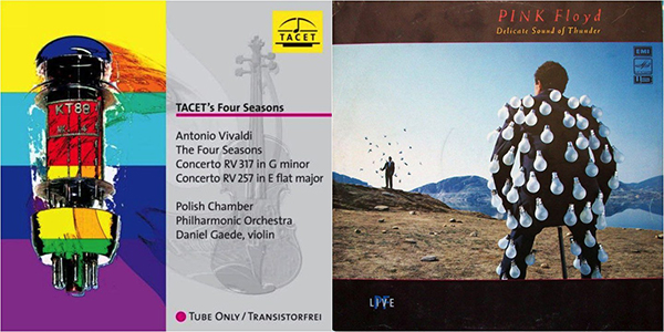 Обкладинки пластинок TACET's Four Seasons і Pink Floyd «Delicate Sound Of Thunder»