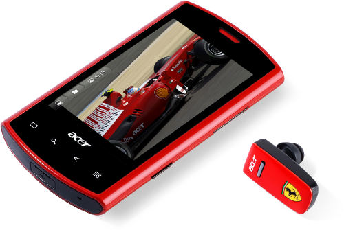 Крім цього   Liquid Ferrari   відрізняється від звичайного   Acer Liquid E   , Комплектацією, в яку входить Bluetooth-гарнітура і чохол, а також звуковими та візуальними темами